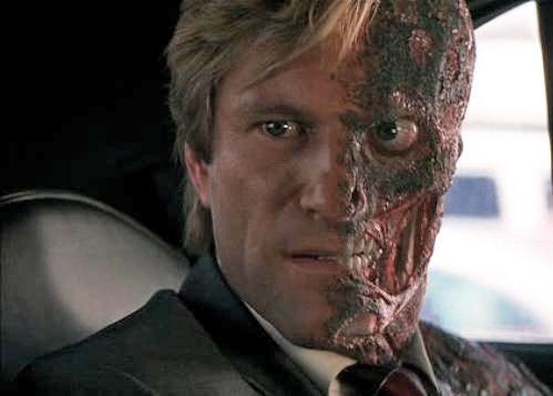 Aaron Erkhart as Two-Face