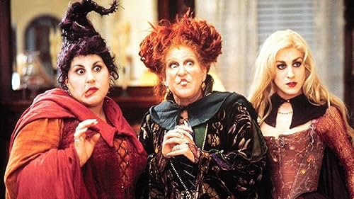 Winifred,Sarah and Mary Sanderson standing side by side. Hocus Pocus is The Best Halloween Movies To Watch During October 